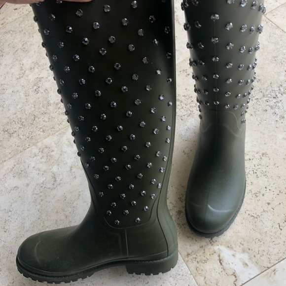 ysl rhinestone boots